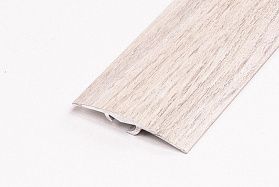 Порог (стык) Русский профиль  разноуровневый декорированный с дюб, 30*2700 мм, Дуб Аляска